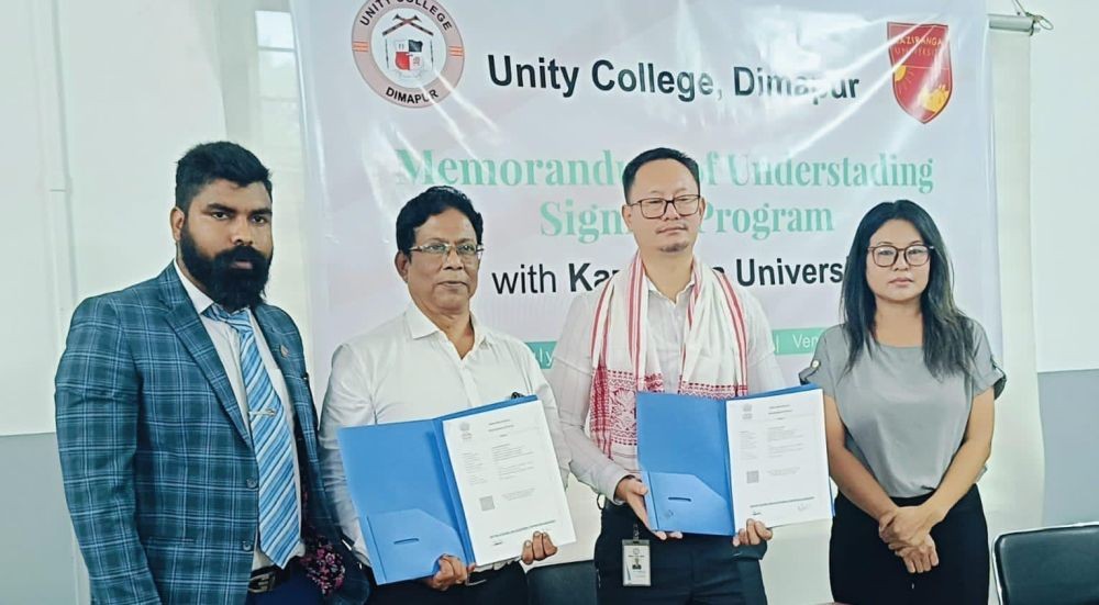 Representative during the signing of MoU between Unity College and Assam Kaziranga University on July 1.